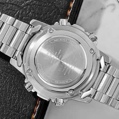 Casio Men's AMW-880D-9AVDF Watch – Stainless Steel Digital-Analog Sports Watch